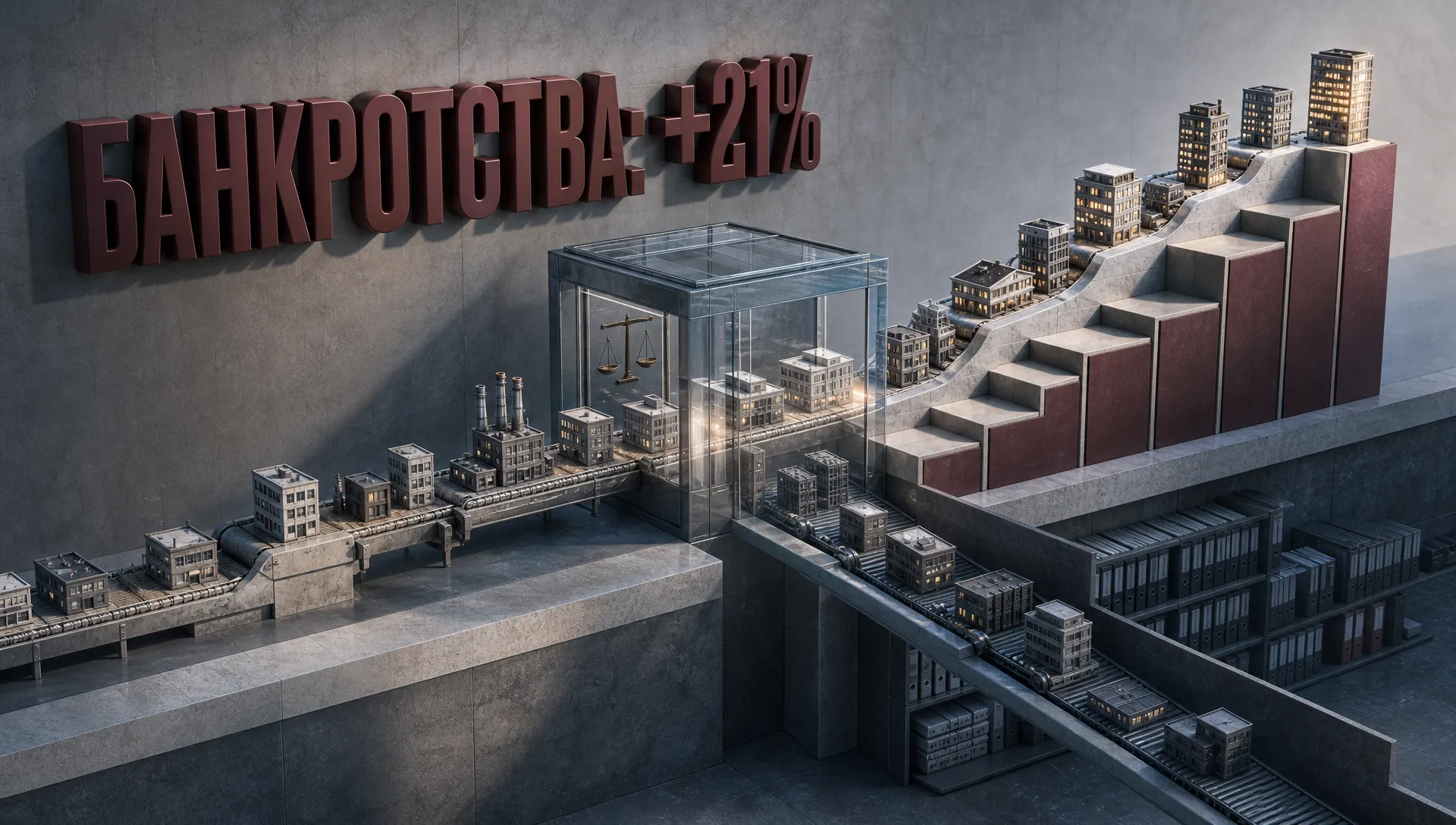 Банкротства компаний в России: рост на 21% во II квартале 2026 года — данные Федресурса