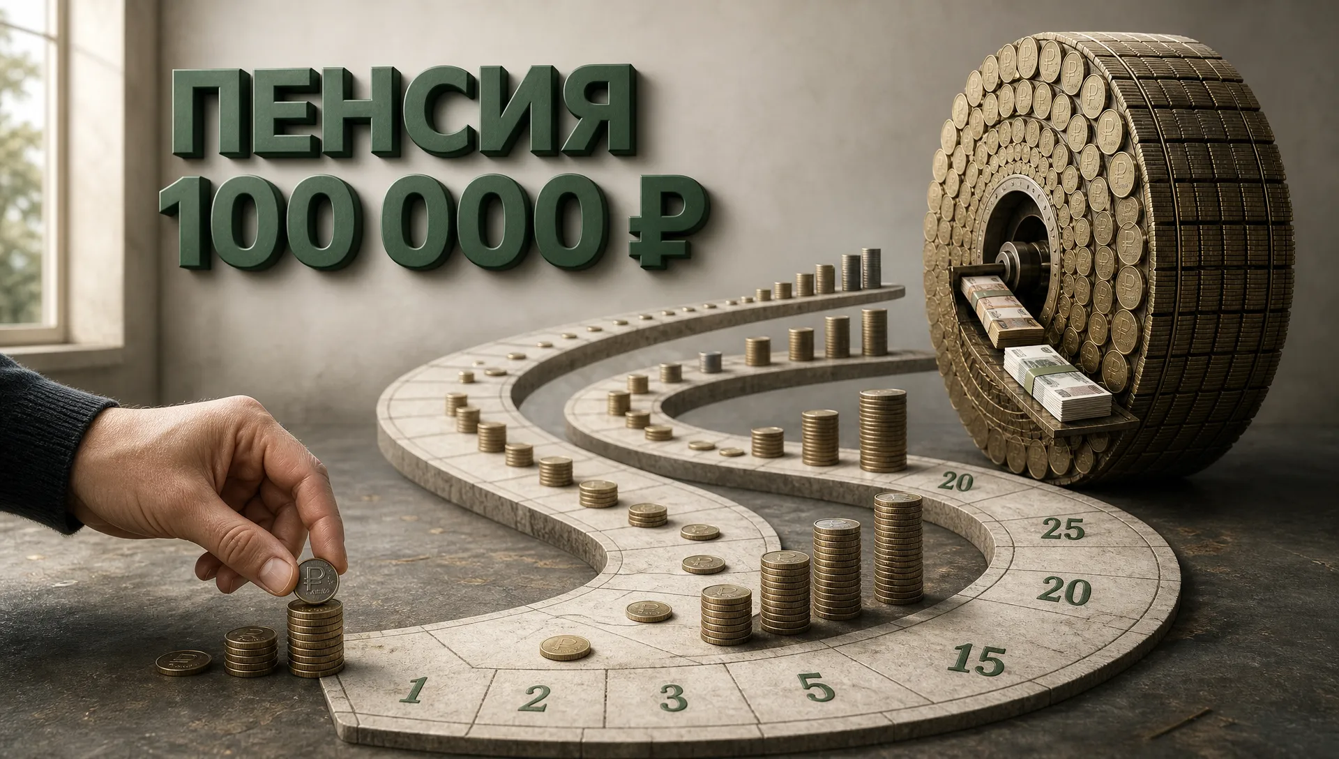 Пенсия 100 тысяч рублей: сколько нужно накопить