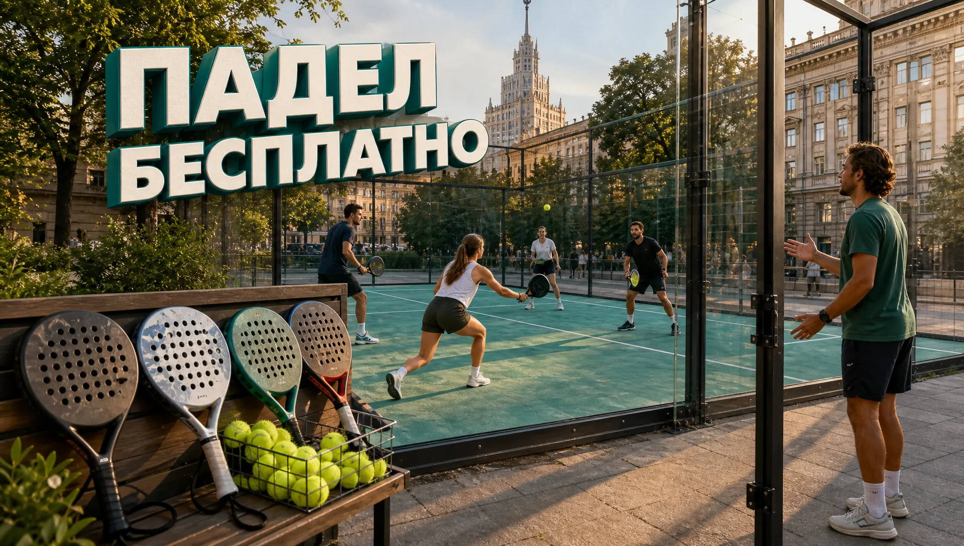 Бесплатный падел в центре Москвы 2026: где и как играть