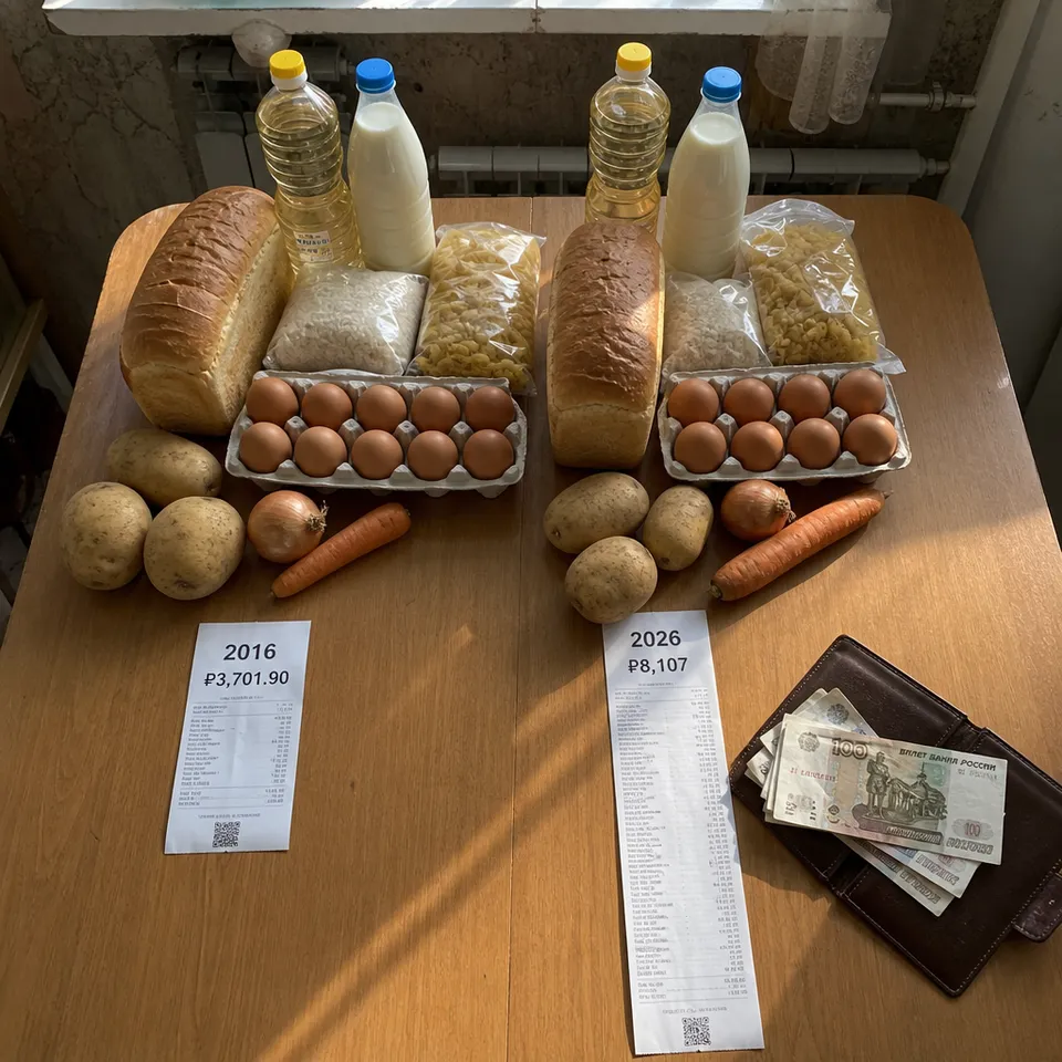 Рубль 2026: цены на продукты выросли вдвое за 10 лет