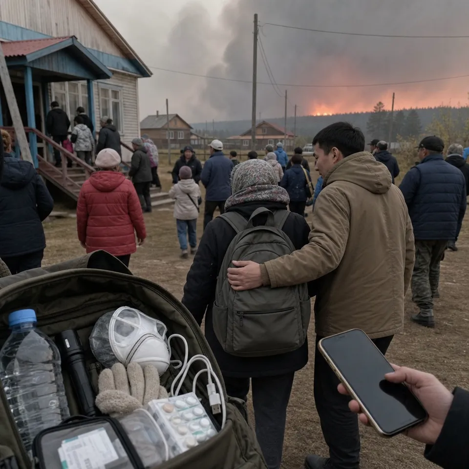 Пожар у села Хатылы в Алданском районе: эвакуация
