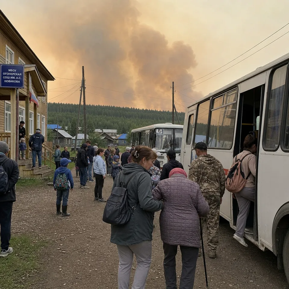 Пожар у села Хатылы в Алданском районе: эвакуация