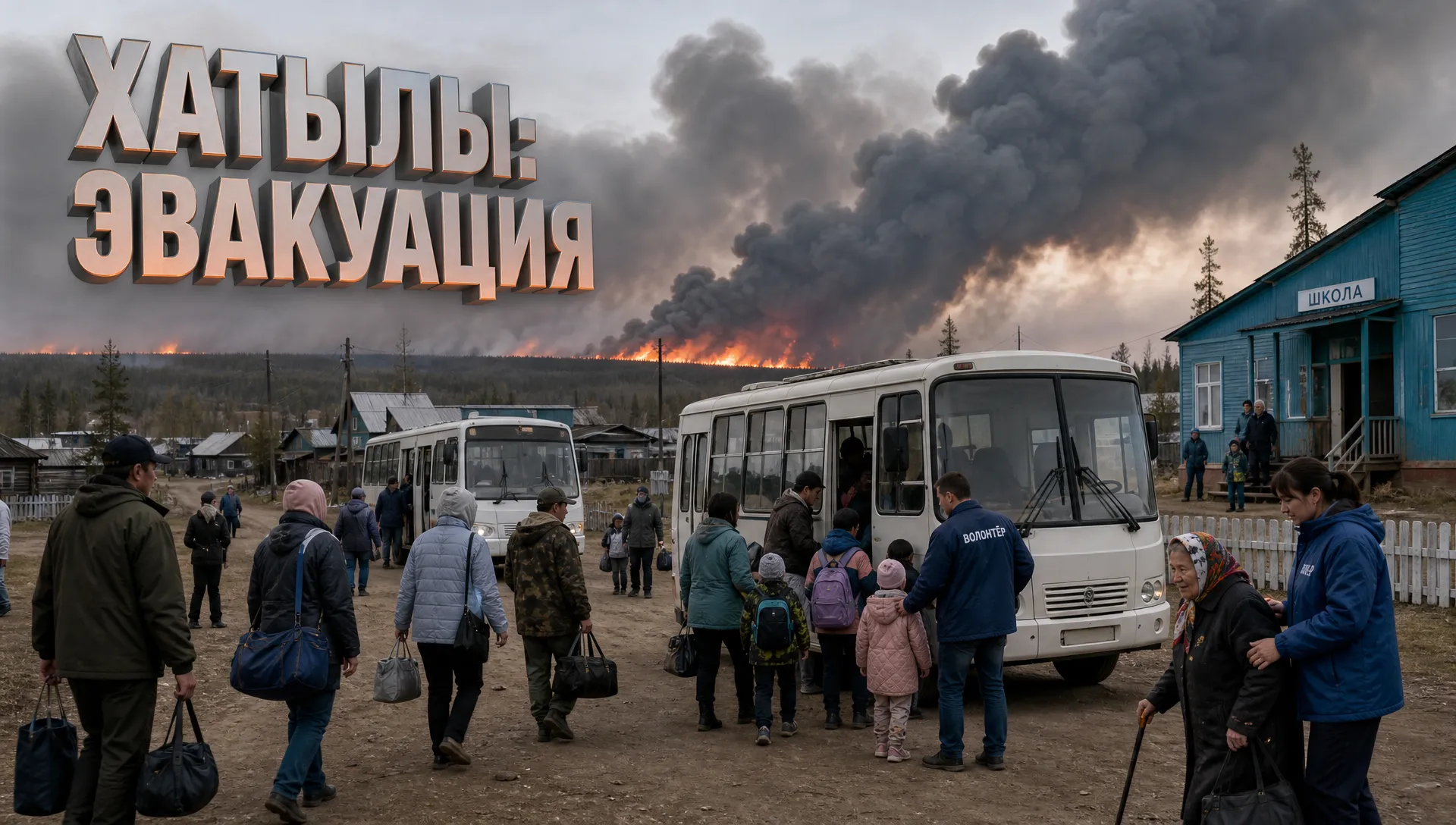 Пожар у села Хатылы в Алданском районе: эвакуация