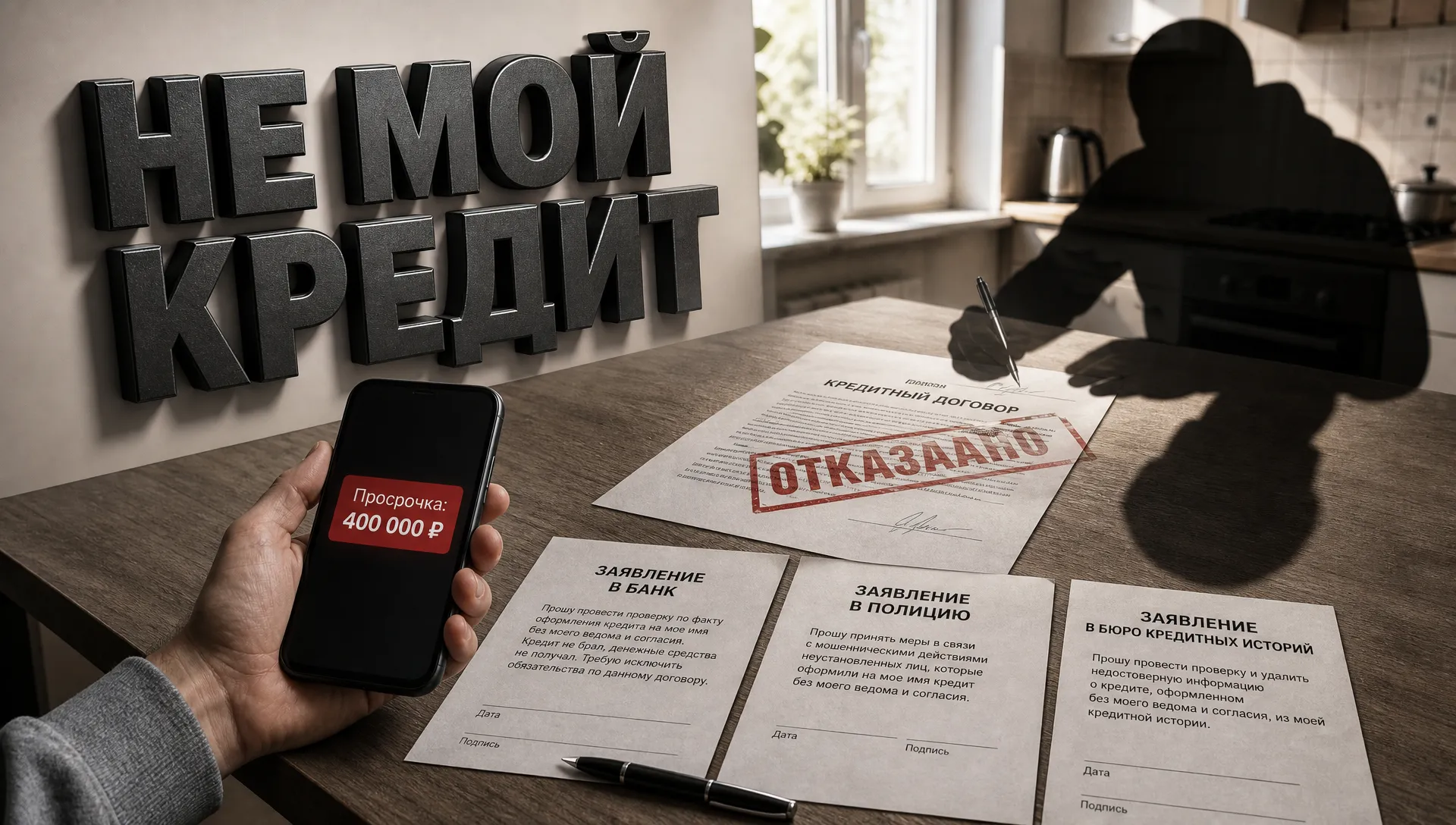 Мошенники оформили кредит на моё имя: что делать