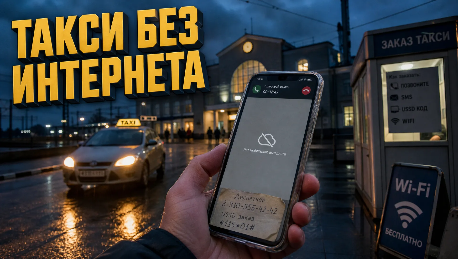 Как вызвать такси без интернета: 5 способов в 2026