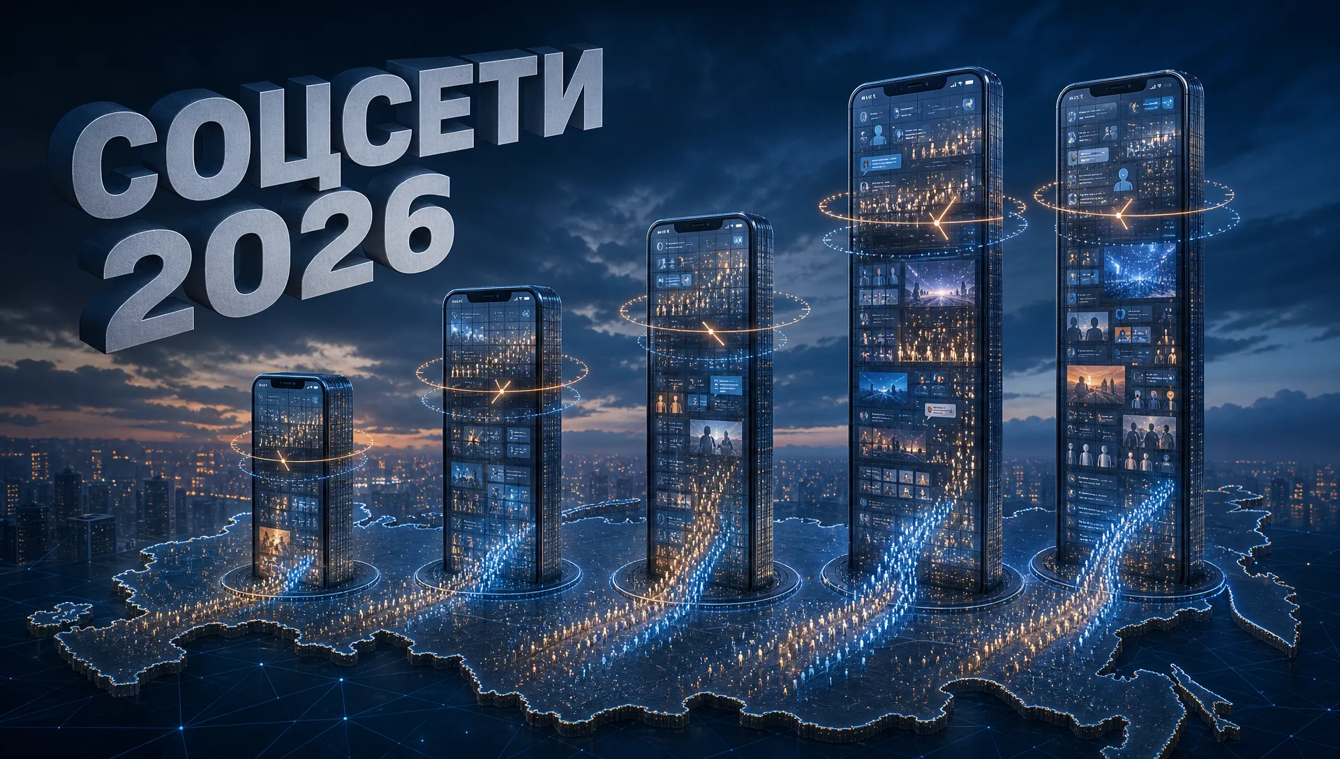 ТОП-5 соцсетей в России 2026: рейтинг по MAU и DAU