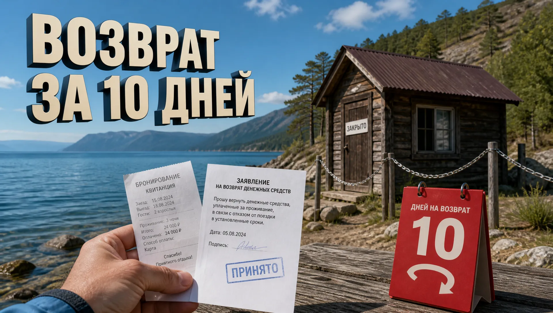 Если турбазу на Байкале закрыли: как вернуть деньги