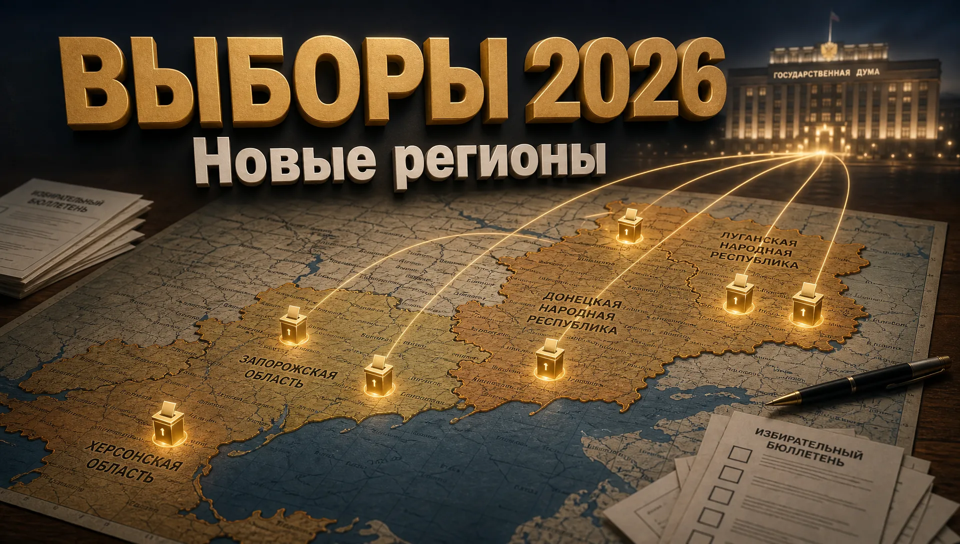 Выборы в Госдуму 2026 в ДНР, ЛНР, Запорожье и Херсонщине
