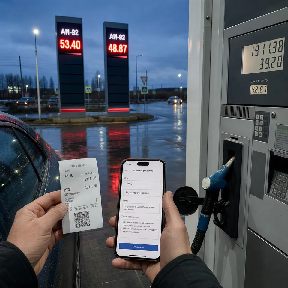 Куда жаловаться на цены АЗС в 2026: ФАС и Роспотребнадзор