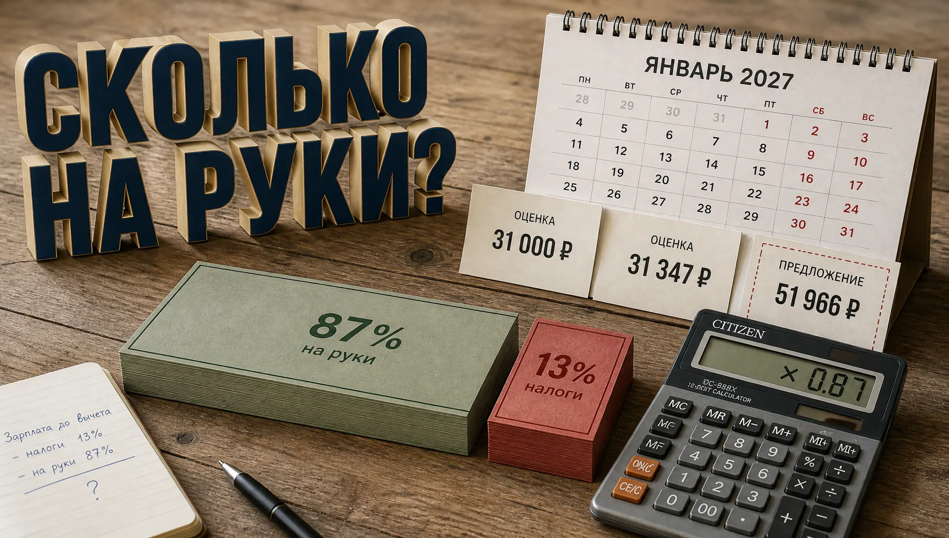 МРОТ с 1 января 2027 года: сколько выйдет на руки