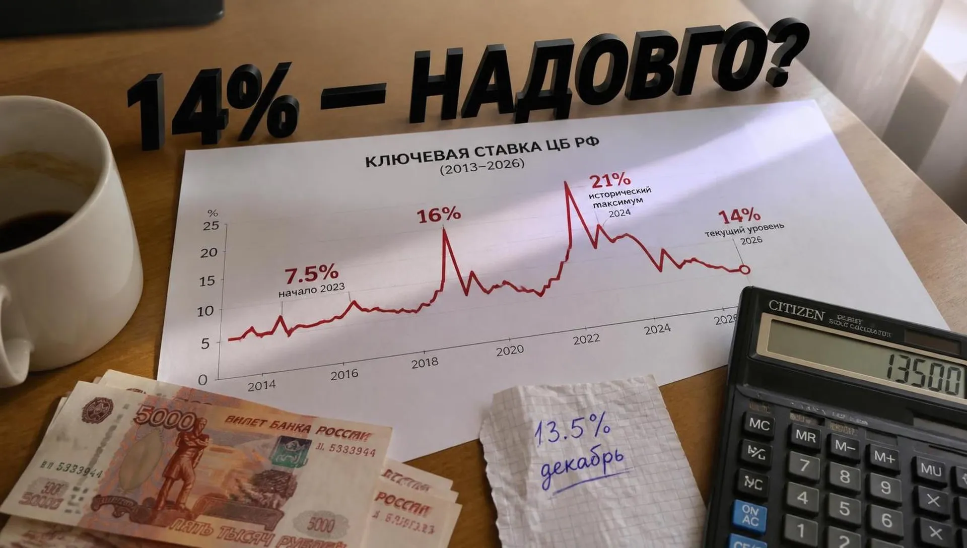 Ключевая ставка ЦБ в декабре 2026: прогнозы и реальность