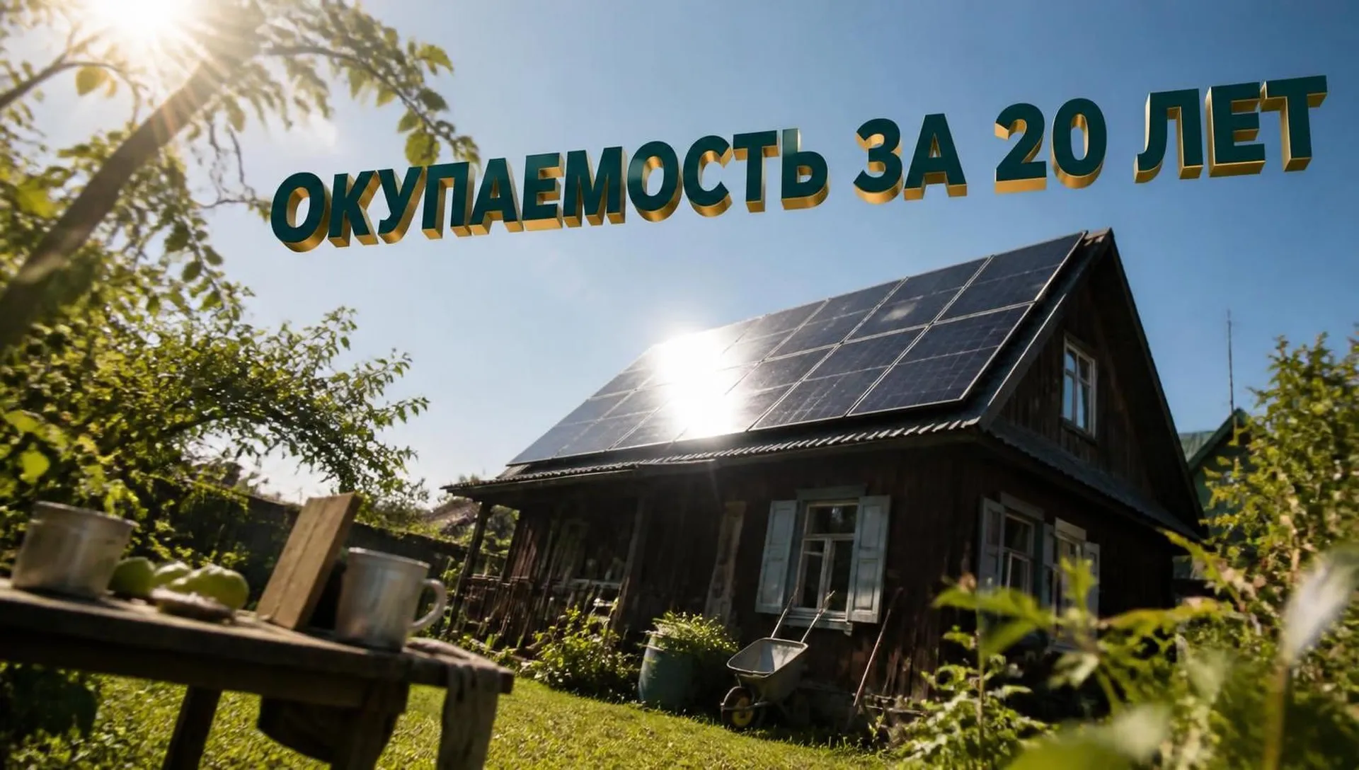 Солнечные панели на даче: расчет окупаемости на 20 лет