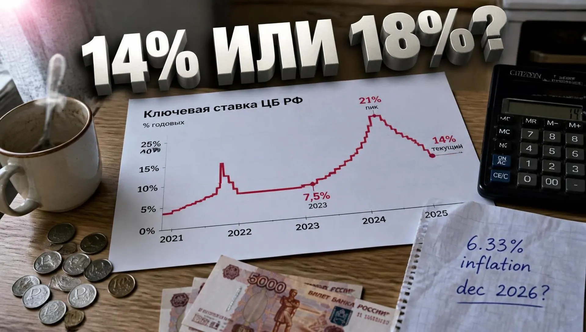 Ключевая ставка ЦБ в декабре 2026: прогнозы и реальность