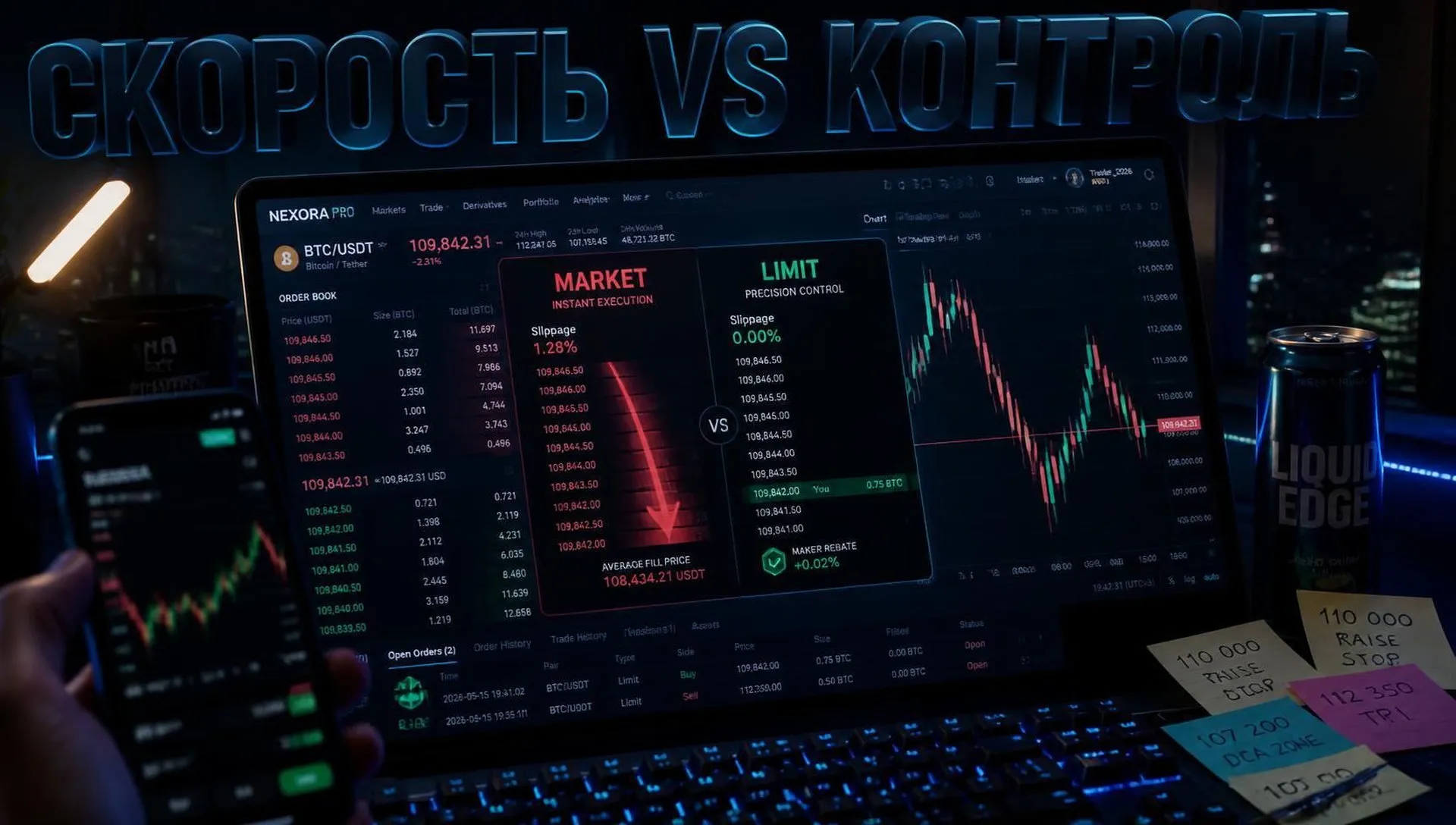 Лимитный vs рыночный ордер: спот в крипте 2026