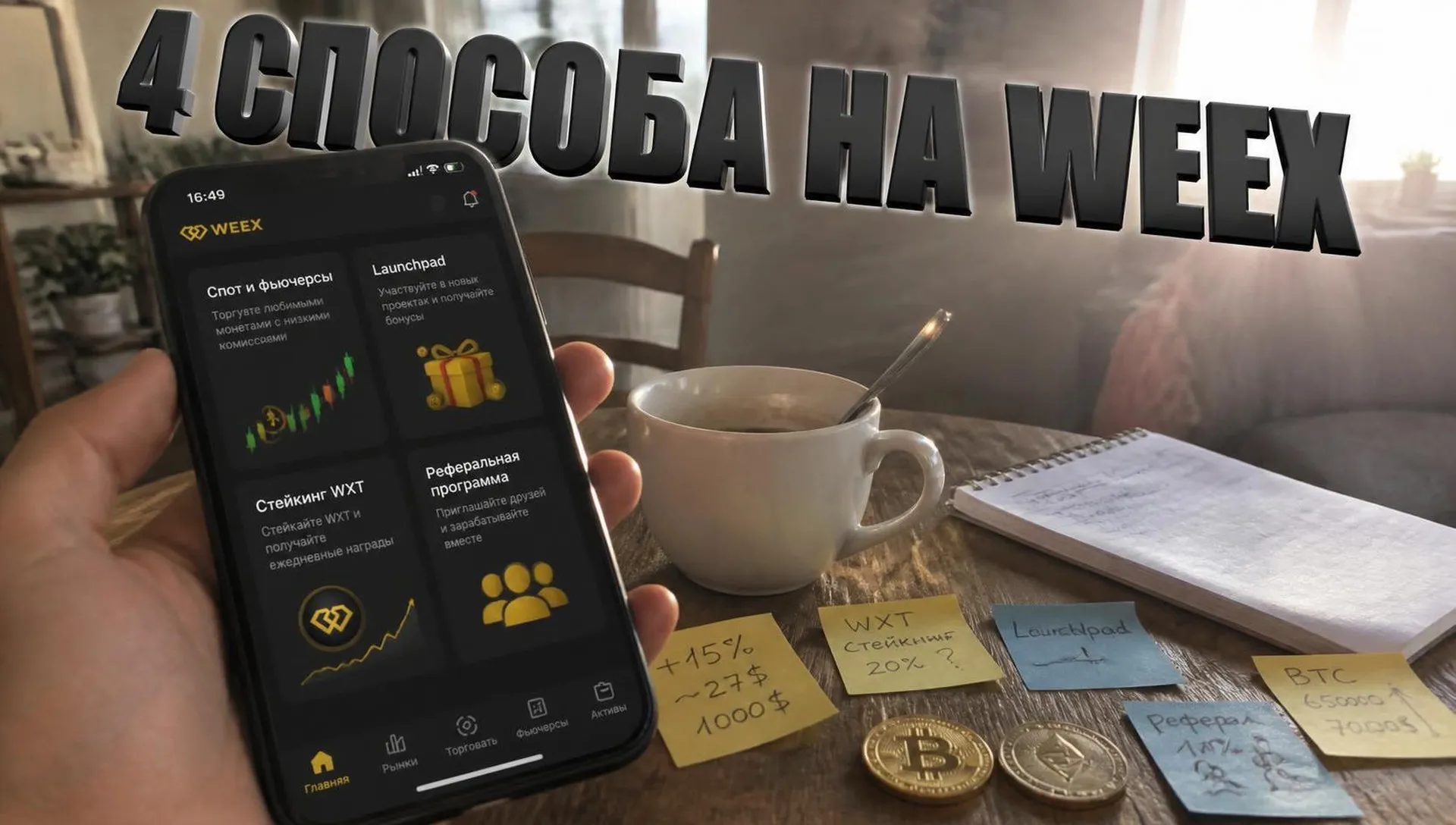 4 способа заработка на бирже WEEX для новичков