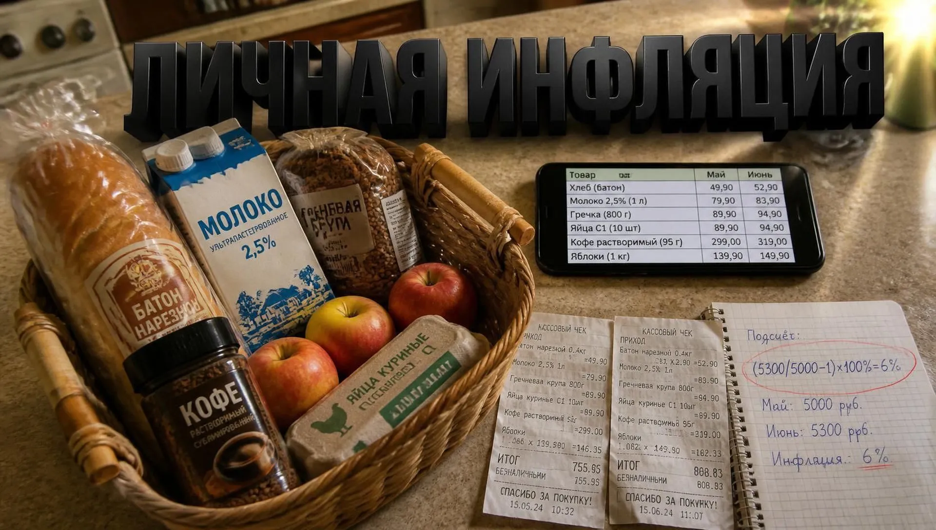 Как посчитать личную инфляцию: формула и пример